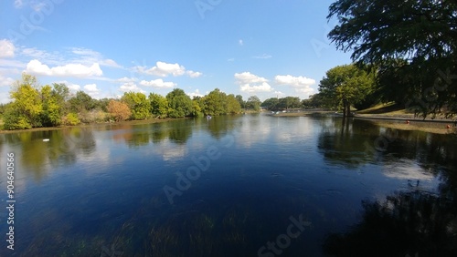 Water reflections and landscape