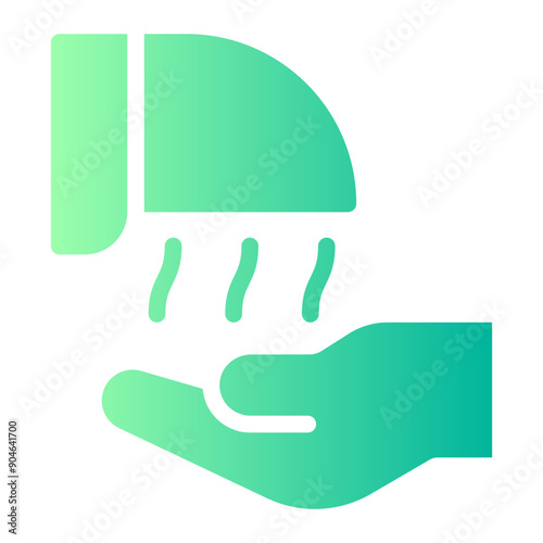 hand dryer gradient icon