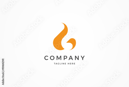 Letter G Flame Logo, letter G with flame combination, usable for and business and company logos, vector illustration