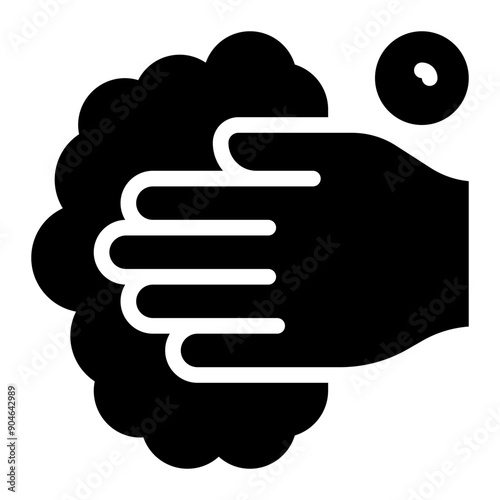 washing hand glyph icon