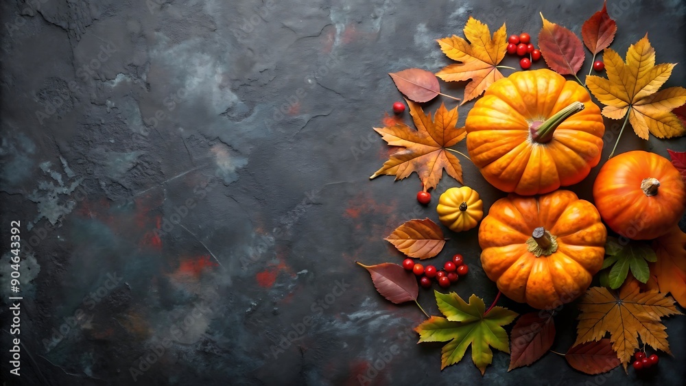 Autumn Background with Pumpkins and Leaves. Autumn Background with Pumpkins and Leaves.