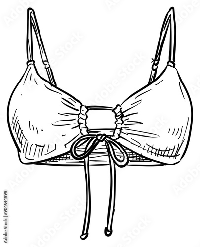 women's beachwear handdrawn illustration
