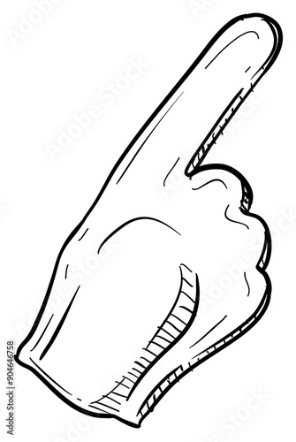foam finger handdrawn illustration