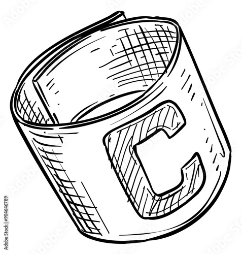 captain armband handdrawn illustration