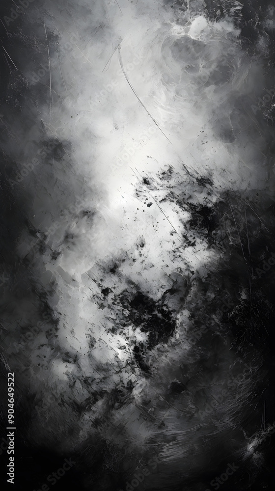 Digital black and white moon splash ink abstract graphic poster background Digital black and white moon splash ink abstract graphic poster background