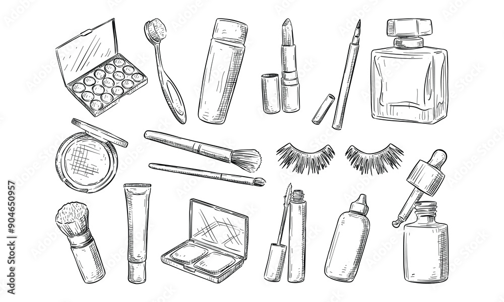 cosmetics handdrawn collection cosmetics handdrawn collection