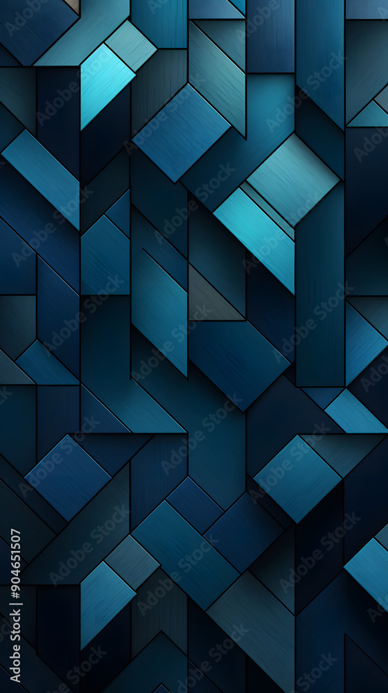 Obraz premium blue rectangular tiles wallpaper abstract graphic poster background