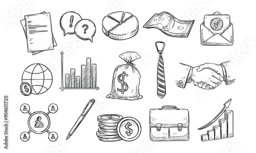 business handdrawn collection