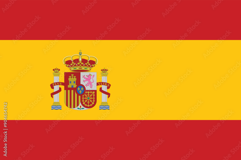 Obraz premium Spain Flag Vector Art Design , Eps Vector File