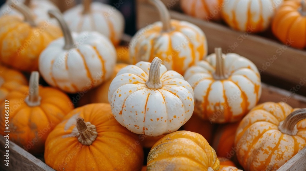 Autumn harvest basket with pumpkins. Autumn harvest basket with pumpkins.