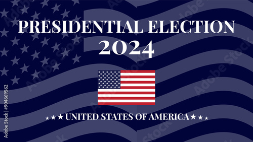 USA 2024 Presidential Elections Event Banner, background, card, poster design. Vote day 5 Nov 