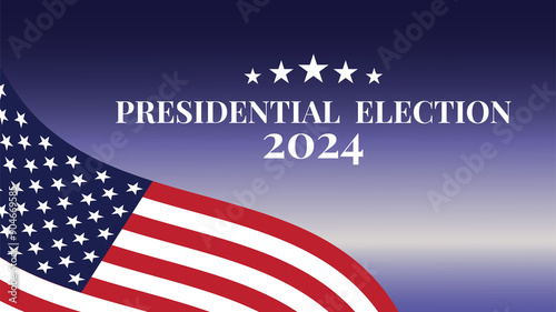 USA 2024 Presidential Elections Event Banner, background, card, poster design. Vote day 5 Nov 