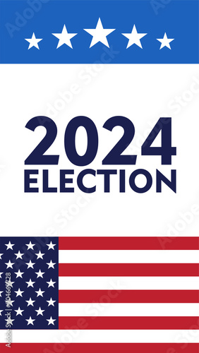 USA 2024 Presidential Elections Event Banner, background, poster, and social media story design. Vote day 5 Nov 