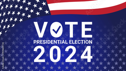 USA 2024 Presidential Elections Event Banner, background, card, poster design. Vote day 5 Nov 