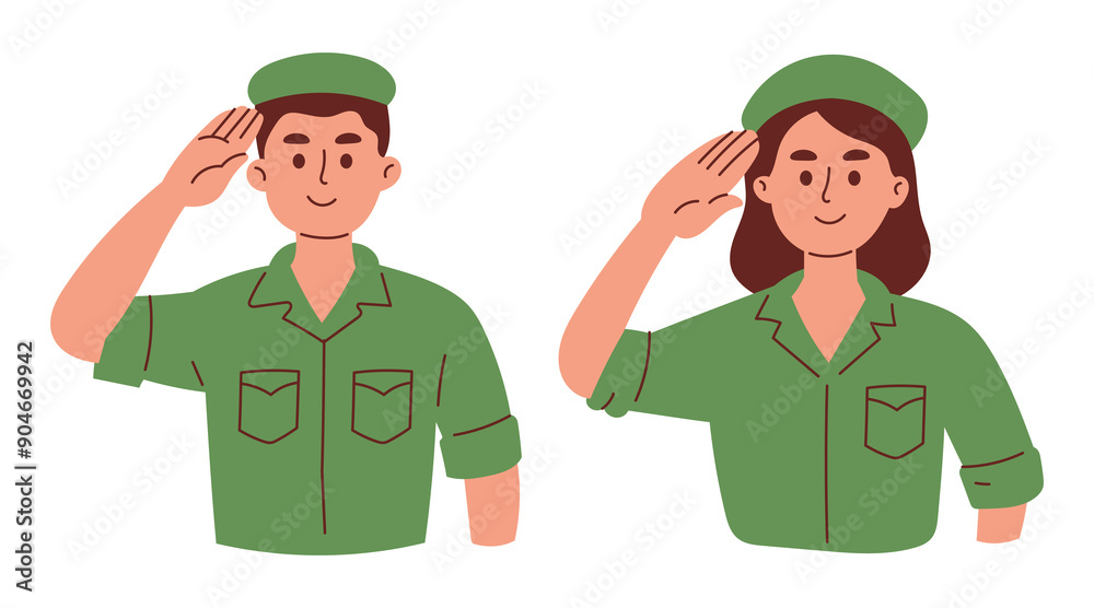 People Saluting Celebrating Independence Day People Saluting Celebrating Independence Day