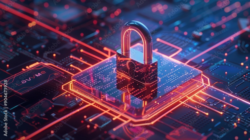 Digital padlock with quantum encryption keys securing access to confidential data files. Digital padlock with quantum encryption keys securing access to confidential data files.