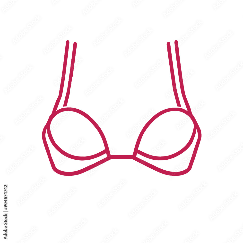Female bra icon on white background Female bra icon on white background