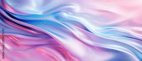 Abstract Fluid Silk Texture in Pastel Pink and Blue Tones - Smooth and Elegant Background