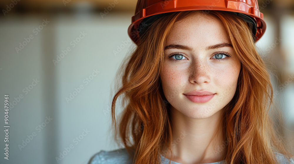 construction worker woman wearing safety gear, with transparent buildings in the background. The image symbolizes the strength, diversity, and contributions of women in the workforce, especially in co construction worker woman wearing safety gear, with transparent buildings in the background. The image symbolizes the strength, diversity, and contributions of women in the workforce, especially in co