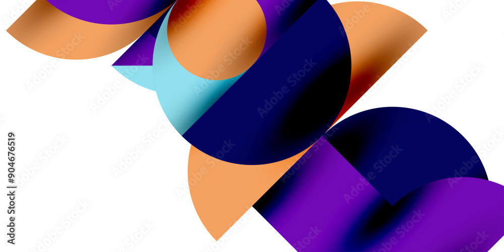 Shadow effect shiny circles and round triangles geometric modern art. Vector Illustration For Wallpaper, Banner, Background, Card, Book Illustration, landing page Shadow effect shiny circles and round triangles geometric modern art. Vector Illustration For Wallpaper, Banner, Background, Card, Book Illustration, landing page