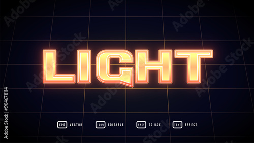 Light Editable Text Effect