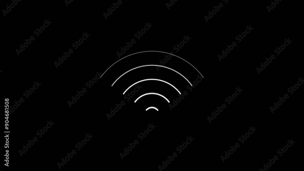 Radio wave signal icon concept background. WI-FY icon background illustration 4k. Radio wave signal icon concept background. WI-FY icon background illustration 4k.