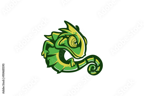 chameleon cartoon illustration