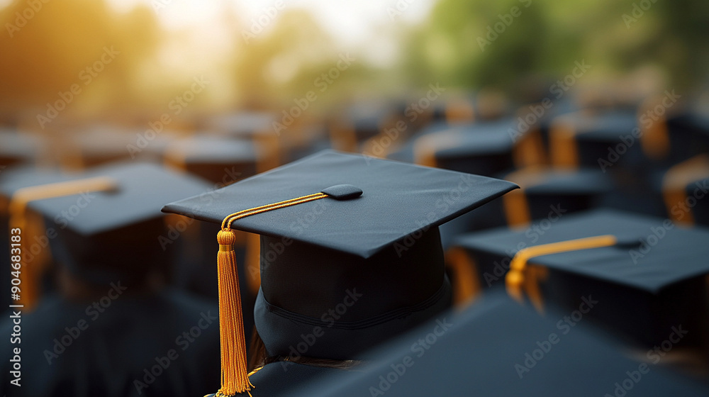 graduates in traditional caps and gowns seen from the back, celebrating their achievement. The photo captures the unity and joy of a milestone event, symbolizing new beginnings and success graduates in traditional caps and gowns seen from the back, celebrating their achievement. The photo captures the unity and joy of a milestone event, symbolizing new beginnings and success