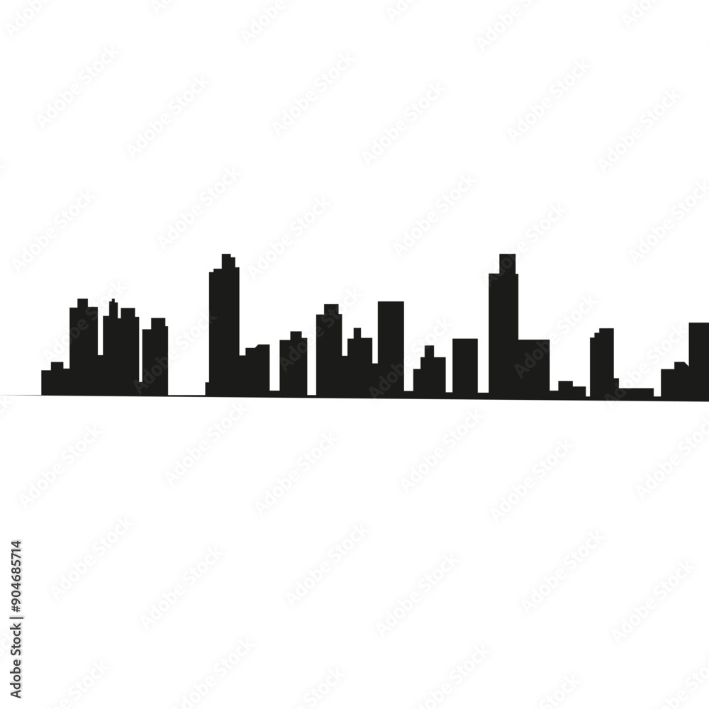 Abstract Modern City Skyline - Seamless Vector Pattern Abstract Modern City Skyline - Seamless Vector Pattern