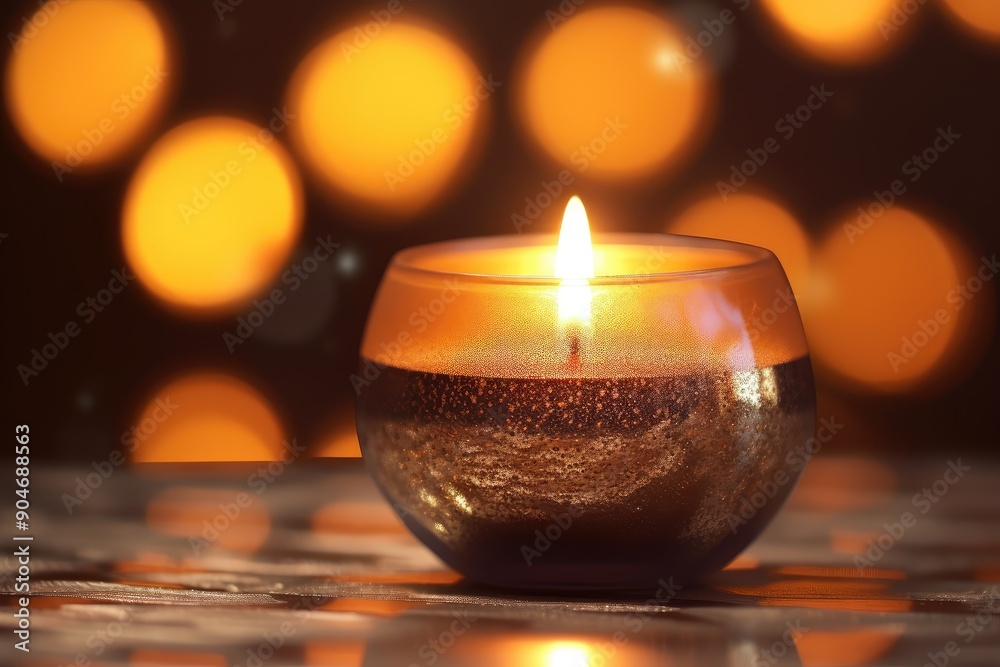 Warm Candle Light with Bokeh Background Warm Candle Light with Bokeh Background