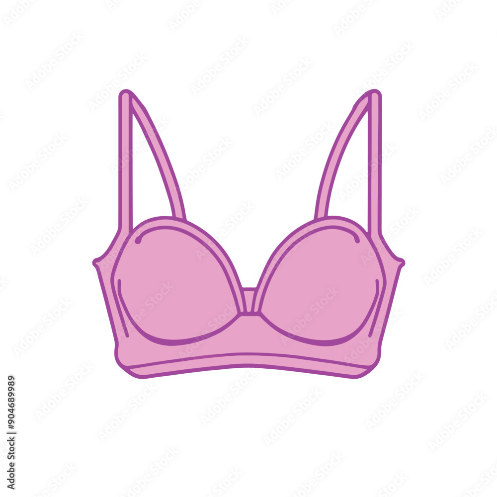 Female pink bra icon on white background Female pink bra icon on white background