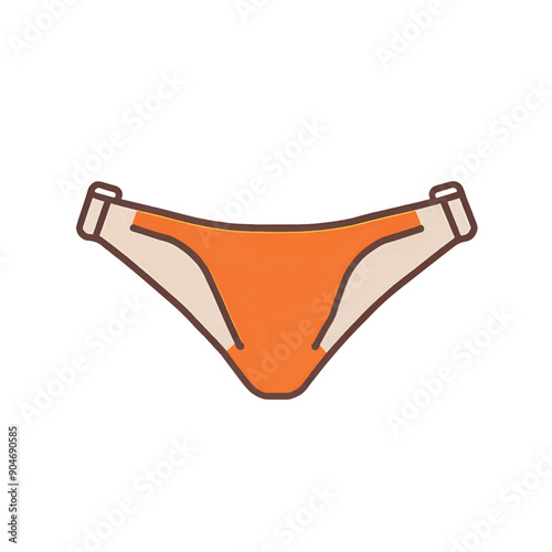 Female pantie or underwear on white background, vector illustration