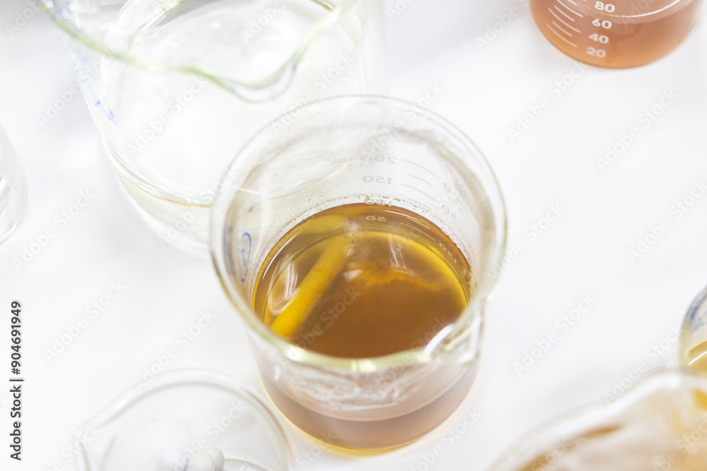 Process of Liquid soap making and Liquid soap testing in the laboratory. Process of Liquid soap making and Liquid soap testing in the laboratory.