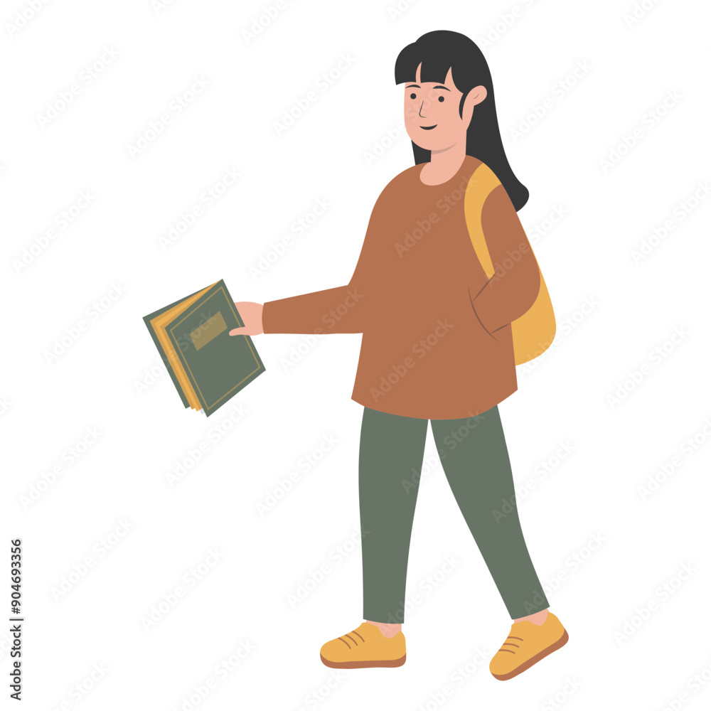 University Student Character. Flat Graphic Vector Illustration. University Student Character. Flat Graphic Vector Illustration.
