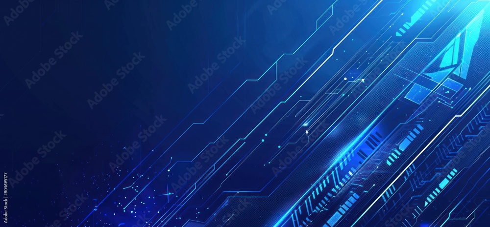 Abstract Blue Digital Technology Background Abstract Blue Digital Technology Background