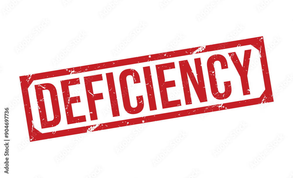 Deficiency rubber stamp on white background. Deficiency Stamp. Deficiency rubber stamp on white background. Deficiency Stamp.
