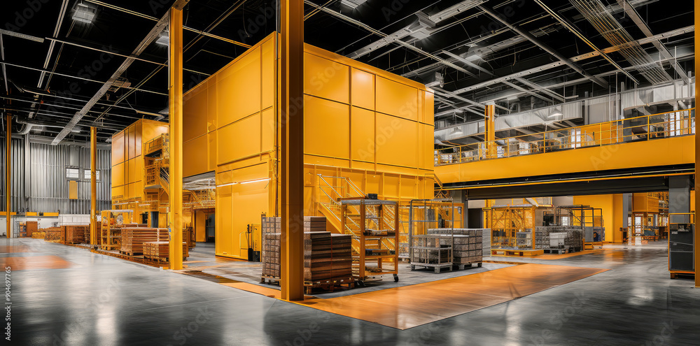 Modern Industrial Facility Interior - Efficiency and Scale Modern Industrial Facility Interior - Efficiency and Scale