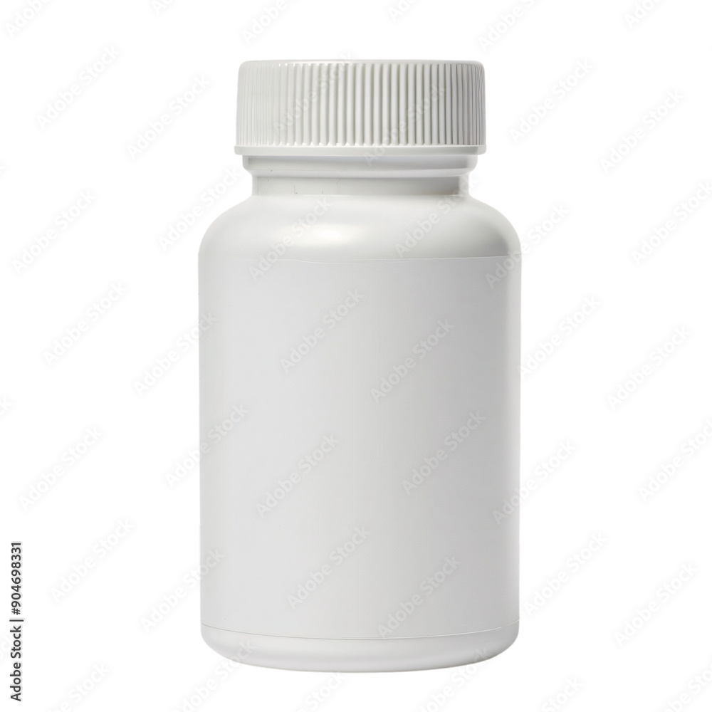 A plain white bottle stands upright on a clean surface, likely intended for pharmaceutical use, illuminated by bright daylight streaming through a nearby window A plain white bottle stands upright on a clean surface, likely intended for pharmaceutical use, illuminated by bright daylight streaming through a nearby window