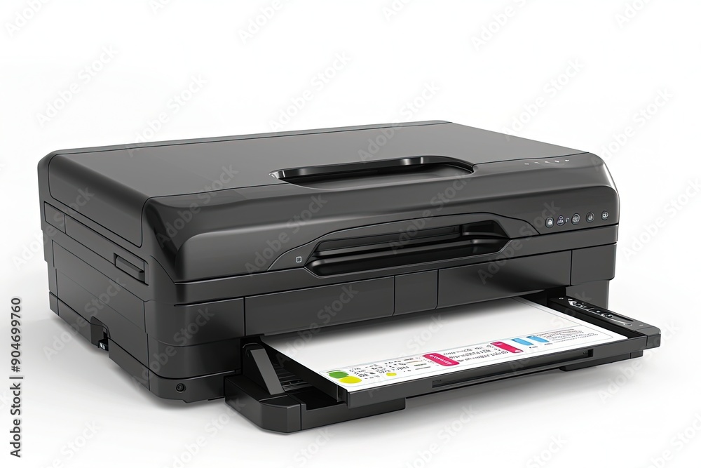 Printer on a white background Printer on a white background