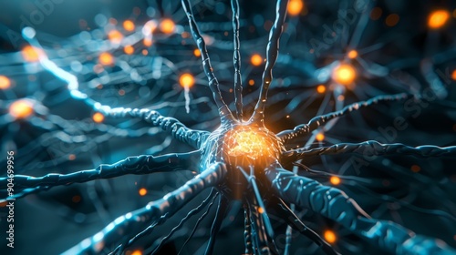 Neural Network with Glowing Synapses and Connections