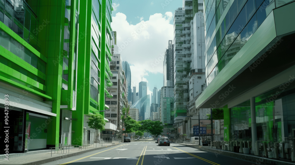 Fototapeta premium Modern Cityscape: The Pulse of Tomorrow