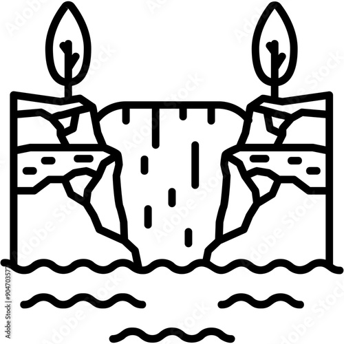 Waterfall Cascade Icon