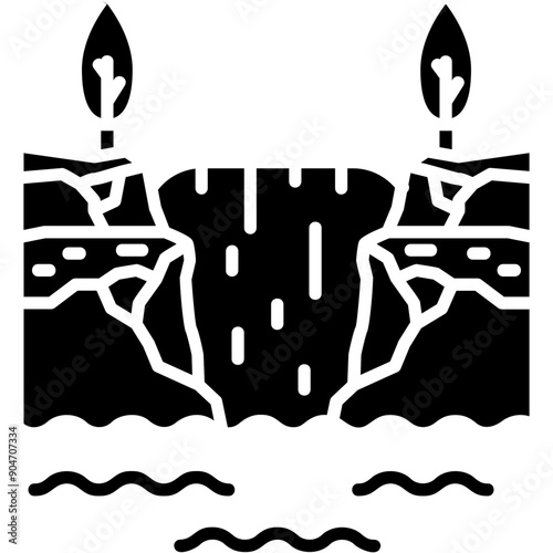 Waterfall Cascade Icon