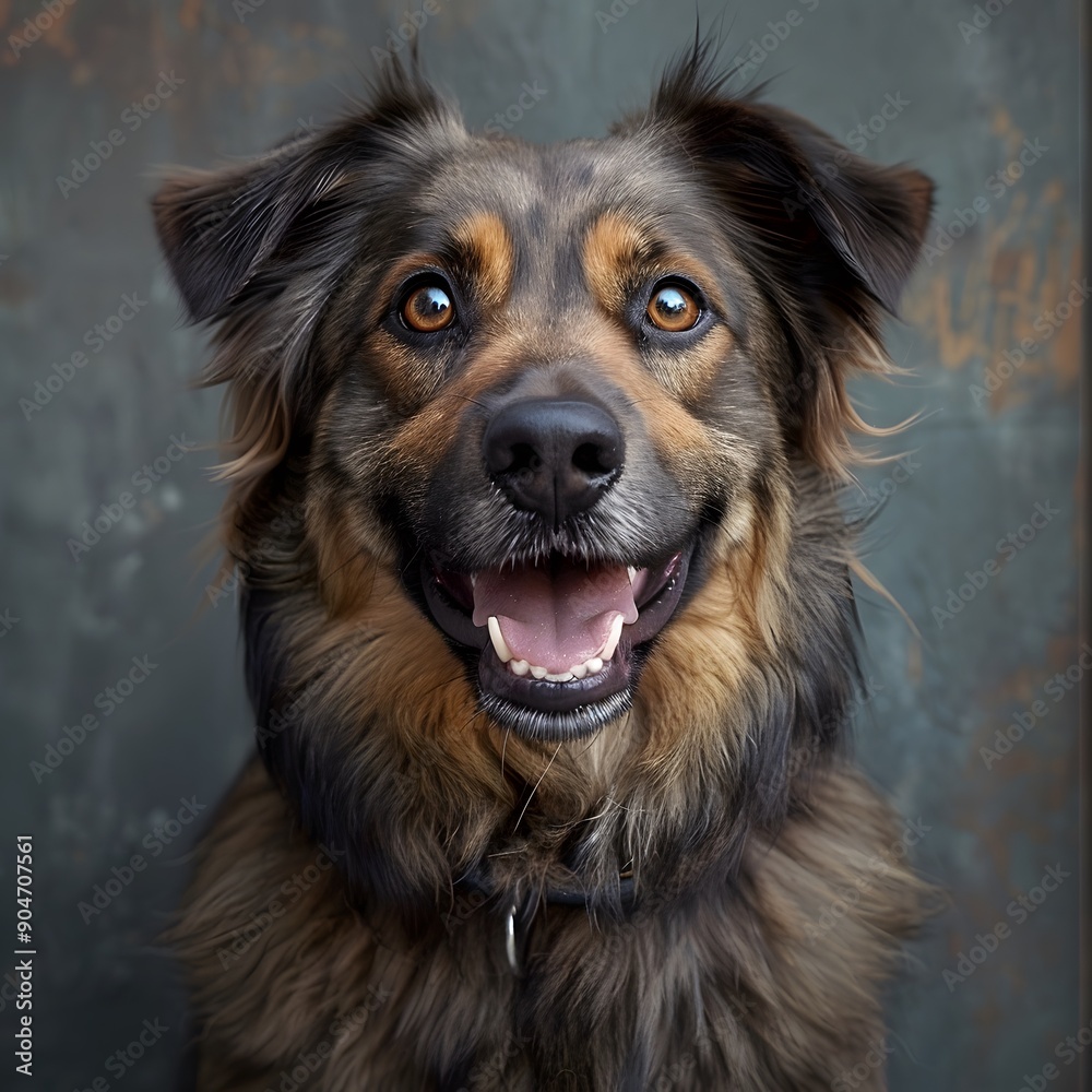 Happy dog with a joyful expression and beautiful fur. Happy dog with a joyful expression and beautiful fur.