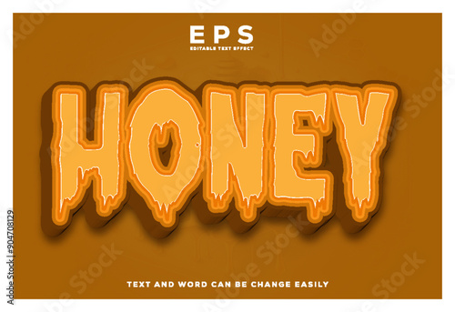 Honey editable text effect style