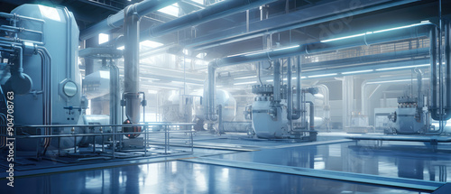 Advanced Industrial Manufacturing Plant at Work