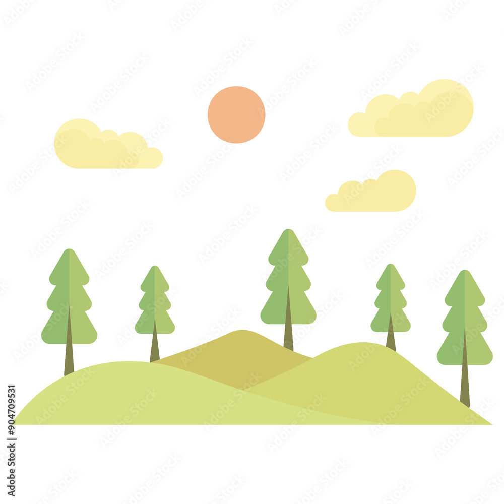 Fototapeta premium Rolling Hill Icon