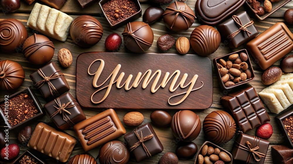 Delicious Chocolate Assortment with Delicious Chocolate Assortment with