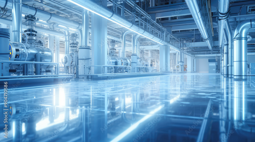 Futuristic Industrial Facility Interior Futuristic Industrial Facility Interior