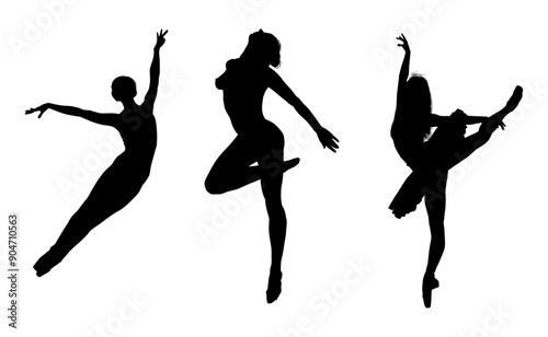 baile, danza, silueta, bailarina, danza ritmica, silueta, deporte, ballet, vector, ballet, movimiento
